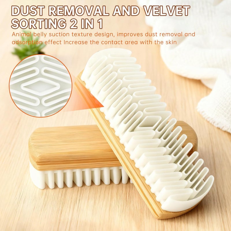 Tydlig Suede Shoe Brush and Eraser Set, 2025 New Suede Cleaning Brush for Shoes, Bags, Jackets, and Sofas, Wooden Handle Suede Shoe Cleaner, Soft Brush and Stain Eraser for Easy Care (2 Pack) - Image 3